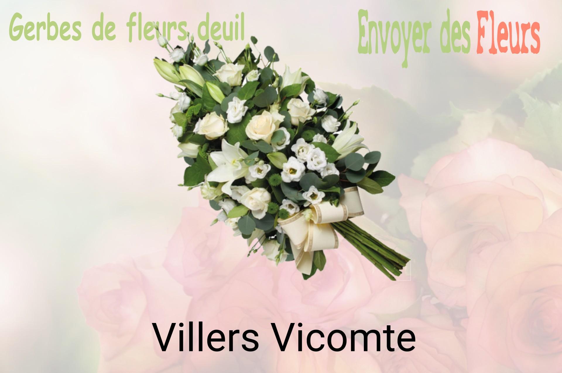 Gerbe de fleurs de deuil livrée à Villers-Vicomte